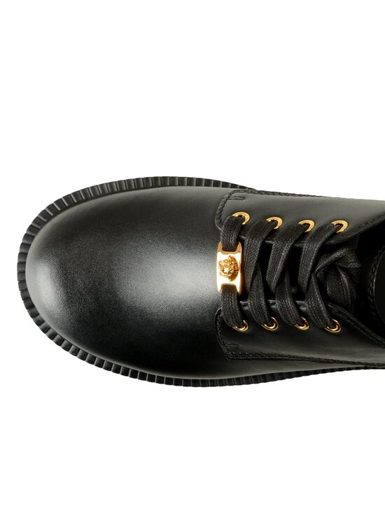 Versace Men\'s Black Leather Lace Up Derby Shoes US 7 IT 40 main image 4